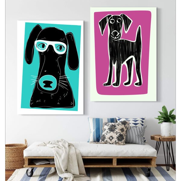 Whimsical Woofs - Set of 2 Digital Prints