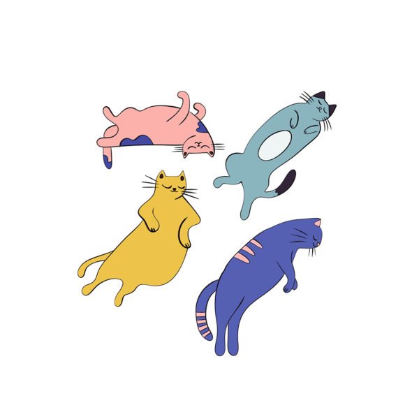 Dreamy Cat Quartet - Digital Prints - Image 3