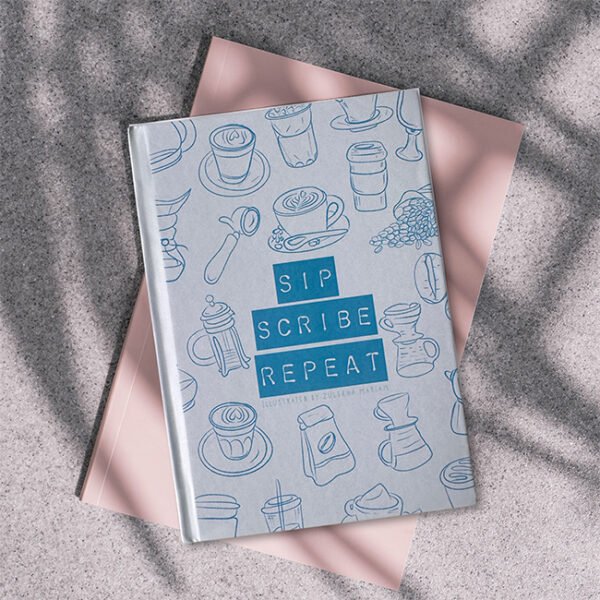Brew & Write Journal - Notebook (A5, Hard Cover Book, 160 dotted pages)